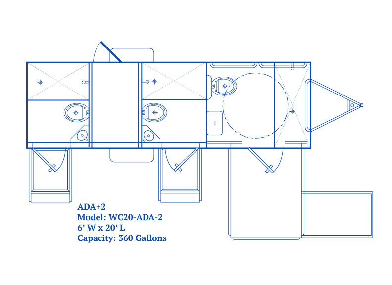 Wells Cargo ADA +2 Combo Trailer Floor Plan